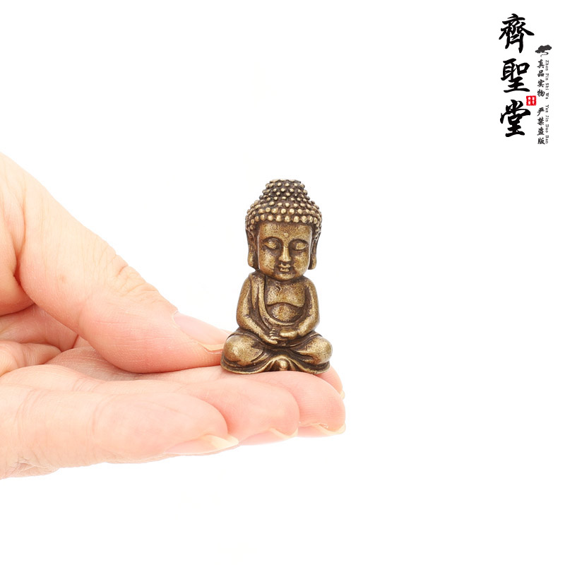 Pure Bronze Baby Buddha Mini Taiko Buddha Pendulum Sakimani Buddha Buddha Statue of Buddha Buddha Inch of Buddha Imitation Ancient Baby Buddha