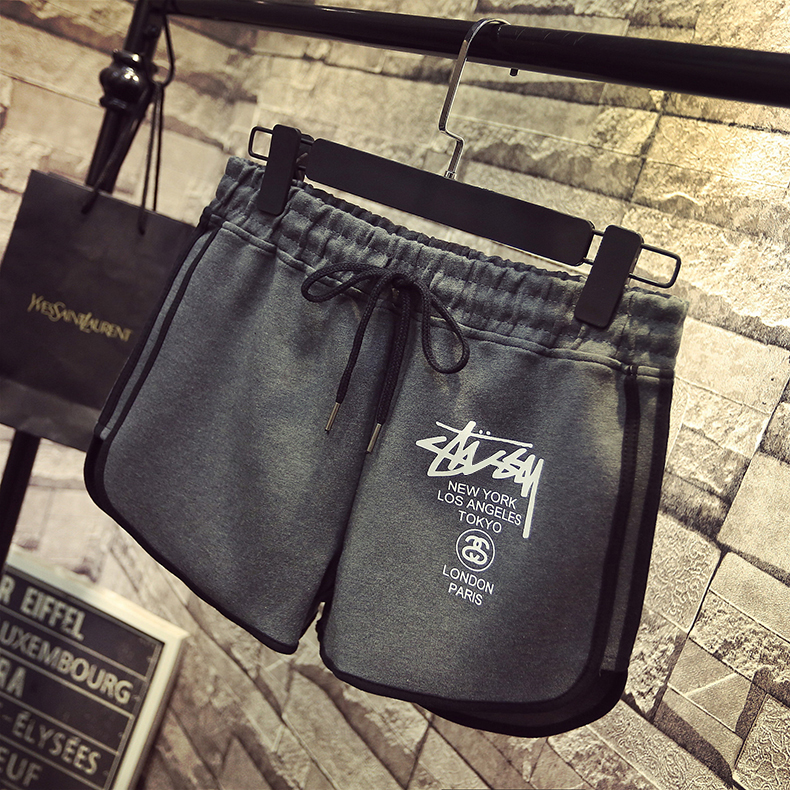 Mùa hè mới quần thể thao quần short phụ nữ chạy lỏng giản dị eo cao bãi biển yoga nóng quần cotton nhà ngủ quần short nam