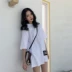 Ulzzang áo thun ngắn tay nữ mùa hè Harajuku lỏng bf dài phiên bản tiếng Hàn của áo ngủ phục vụ sinh viên hoang dã váy ngủ đẹp Đêm đầm