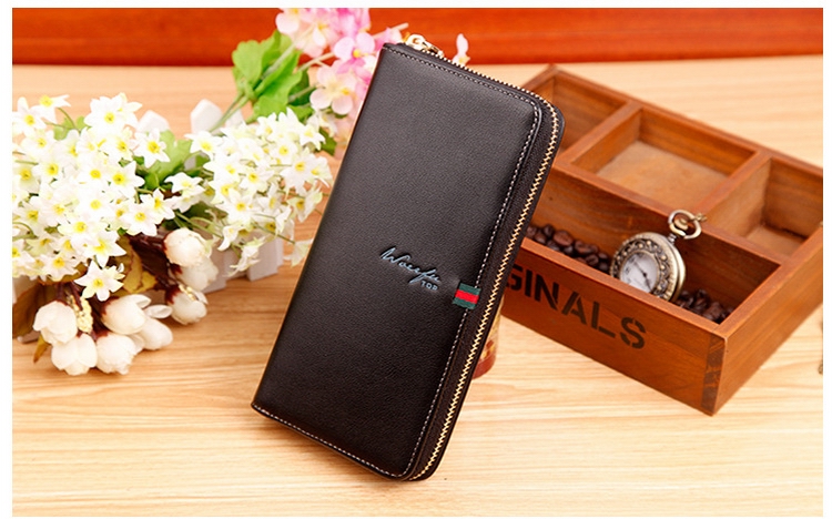 Ví nam dây kéo dài Ví Ví da mềm Authentic Nam túi điện thoại di động Túi nam Túi xách tay túi lv nữ chính hãng