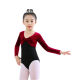 Children's dance practice clothing, women's Latin folk dance examination clothing, summer, spring, autumn and winter long-sleeved cotton gold velvet