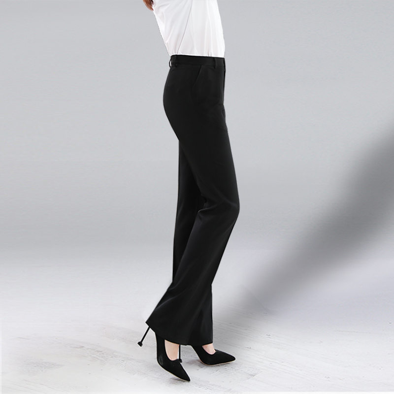 Professional Straight-Leg Suit Pants for Women, High-Waisted, Slimming, Black, Suitable for Interviews, Hotels, Banks, Work, Formal Wear, Drapey Work Pants Professional Straight-Leg Suit Pants for Women, High-Waisted, Slimming, Black, Suitable for Interviews, Hotels, Banks, Work, Formal Wear, Drapey Work Pants
