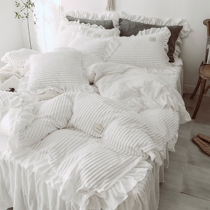 Winter Thickened Rabbit Tutu Suede Four Pieces Of Crystal Suede Coral Suede Warm Two-sided Suede Princess Wind Han Style Bedding