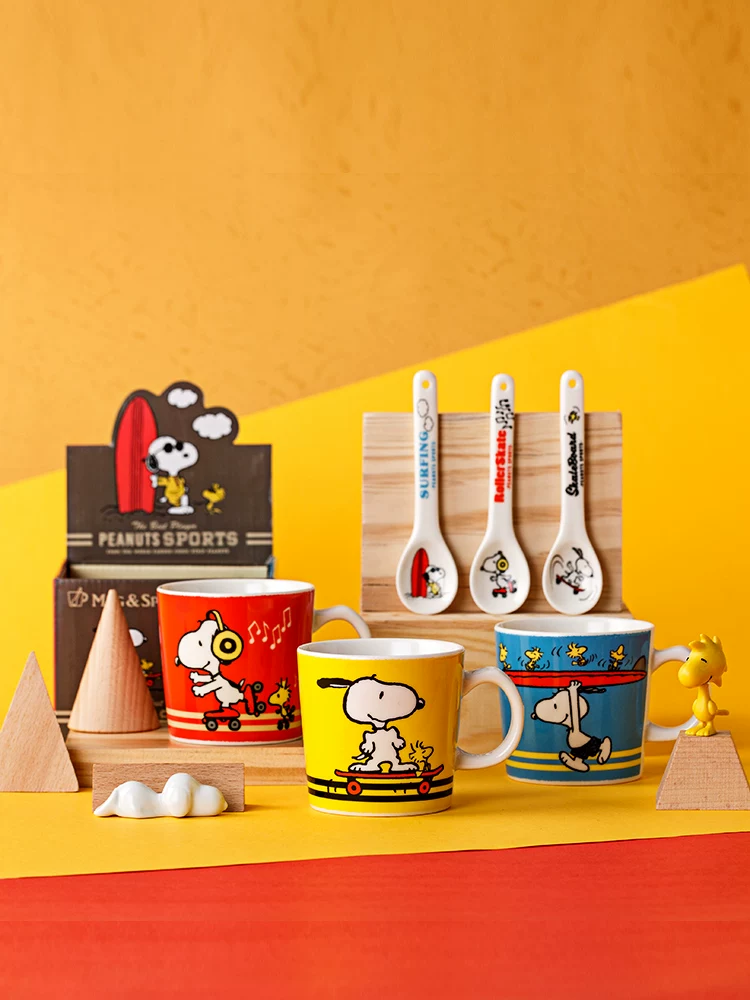 Nuby, снупи, набор мультфильм, ложка, подарочная коробка из керамики, для любимого