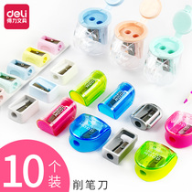  Deli pencil sharpener Mini pencil sharpener for children and elementary school students pencil sharpener portable cute metal small portable simple pencil sharpener small sketch color lead pen sharpener pencil sharpener wholesale