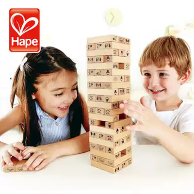 German Hape farm animal stacked high-stacked stacked music block large 3-6 years old children's layered toys