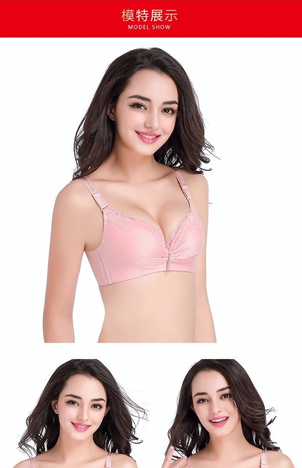 Trung niên gợi cảm bốn vòng không có vòng thép tập hợp áo lót ngực nhỏ ngực dày cotton mẹ áo ngực 90ab không dấu vết ao lot duc
