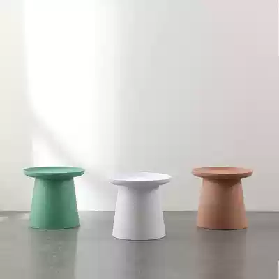 Nordic round plastic coffee table living room household personality creative Net safflower simple small family coffee table table