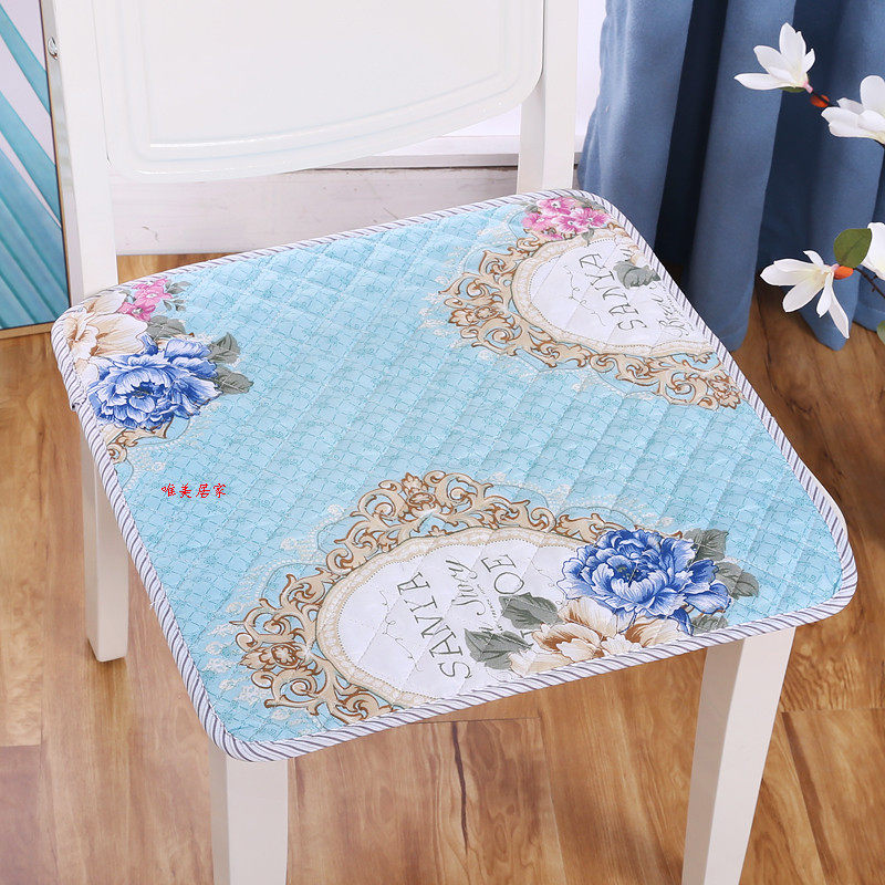 Four Seasons Quilted Chair Cushion Chair Cushion Winter Thin Office Dining Chair Cushion Fabric Stool Cushion Anti-Slip Chair Cushion