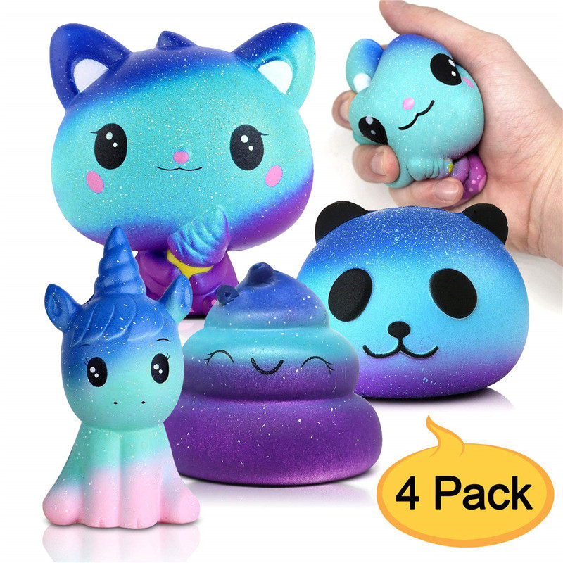 Starry Sky Slow Rebound Toy Unicorn Knee-over to Lego Home Children's Birthday Gifts-Taobao