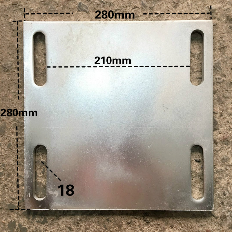 Cold galvanized iron sheet Curtain wall embedded parts Galvanized steel sheet Embedded sheet Welded bottom plate Steel structure 300*300