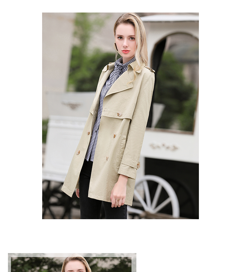 Trench pour femme YOURANXU    en Coton - Ref 3225616 Image 21