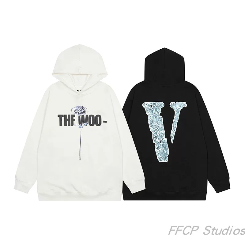 VLONE FOG X POP SMOKE Совместный альбом The WOO Rose Big V свитшот, худи