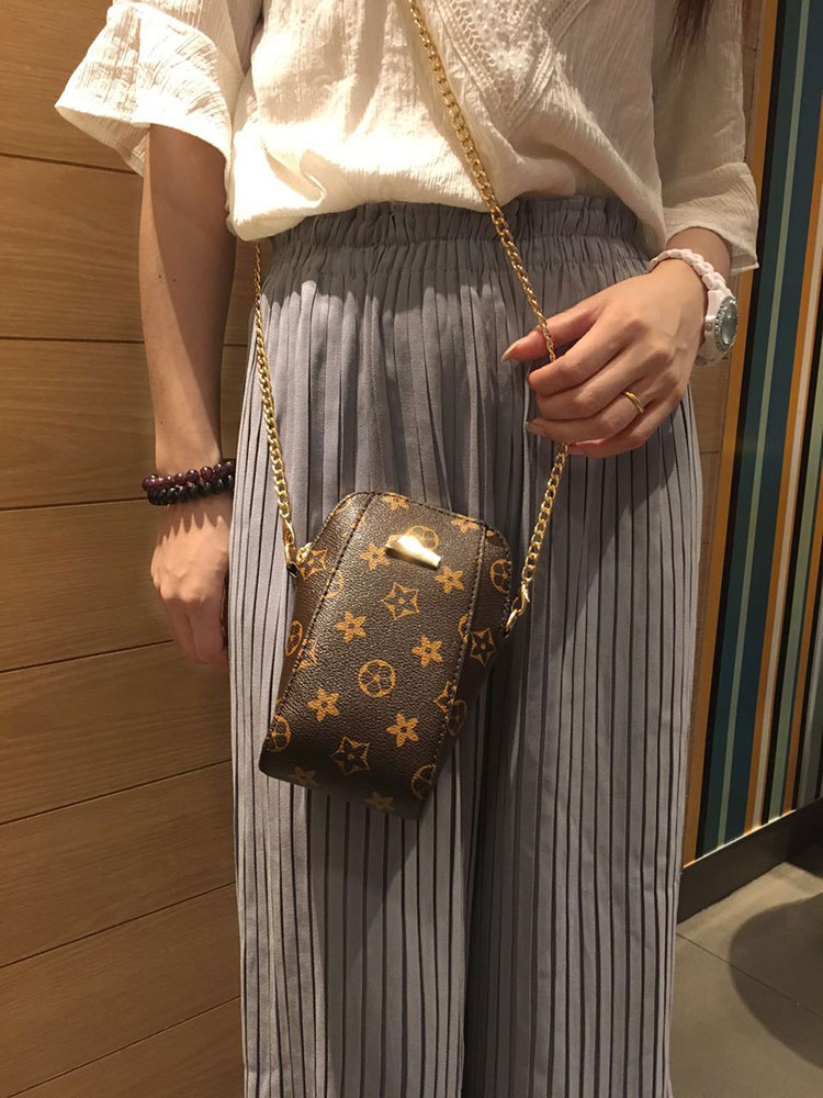 Xuân 2018 phiên bản mới của Hàn Quốc thời trang sang trọng túi xách điện thoại di động túi mini bag chain chain vai túi Messenger túi lv nữ chính hãng