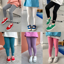 Girls wear leggings 2022 spring and summer new childrens self-cultivation baby Korean version outer wear thin small foot pants tide