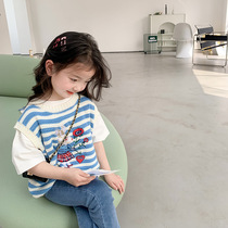 Girls Western-style embroidered rabbit knitted vest sleeveless 2022 spring new baby cartoon sweater vest