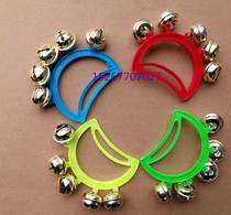 Hand-grabbing bell plastic hand rattle dance hand string bell kindergarten toy performance bell musical instrument morning exercise training rattle