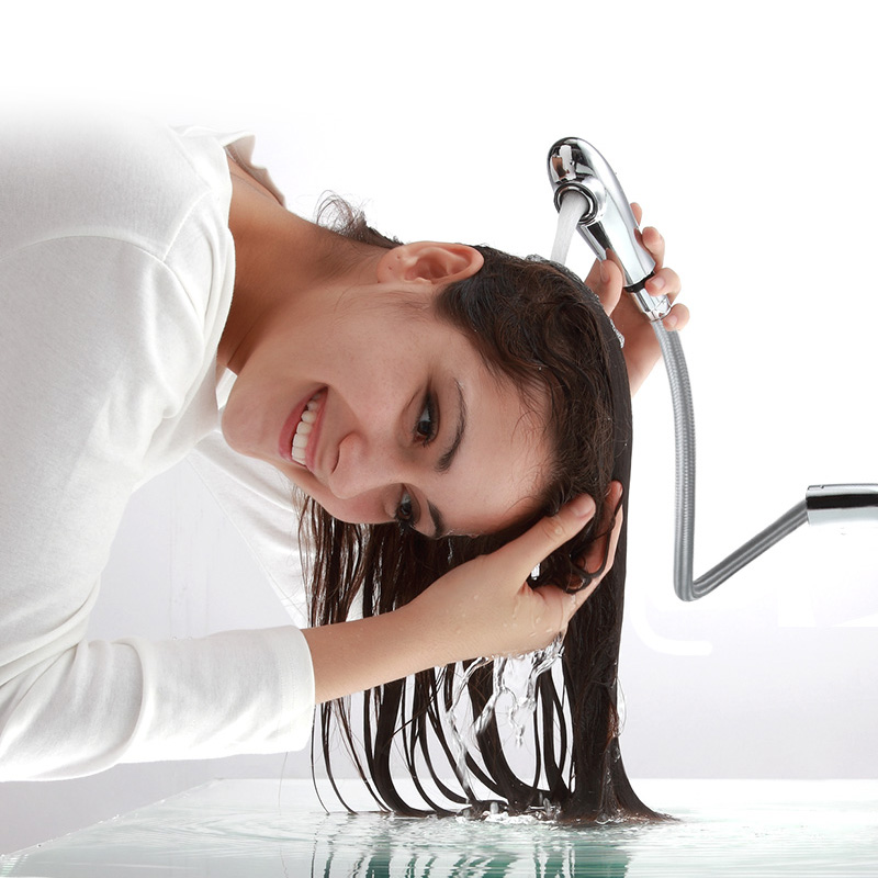 Nine Shepherd 32197 All-copper pull-out single with single-hole surface basin hot and cold tap with high rotation pumping and pulling tap