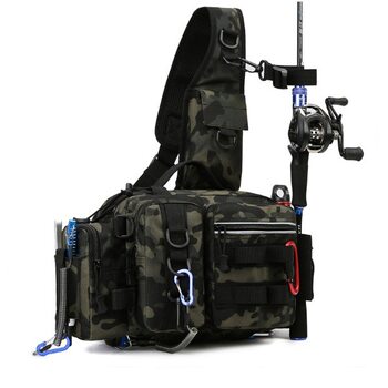 Lure bag waterproof and wear-resistant outdoor fishing crossbody bag