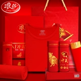 浪莎 Красный оберег на день рождения, нижнее белье, штаны, хлопковое термобелье, год кролика, полный комплект, подарок на день рождения