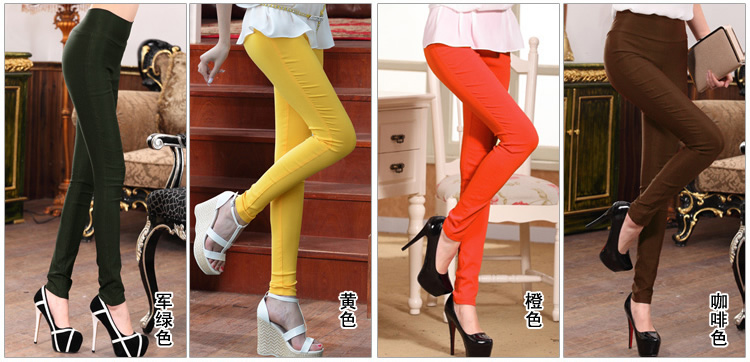 Mùa xuân và mùa thu quần dài của phụ nữ cộng với phân bón để tăng xà cạp eo cao mặc quần thun bó sát da cao quần mỏng phần bút chì quần tây nữ