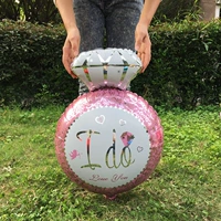 Розовое обручальное кольцо, воздушный шар, 1 шт