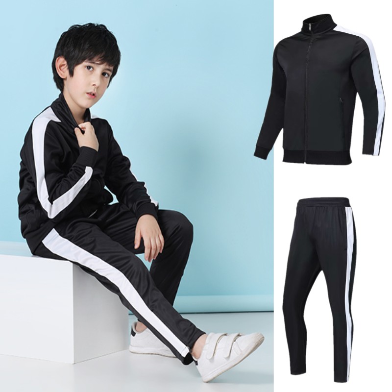 Autumn Winter Children Football Sports Jacket Basketball Men Elementary School Students Competition Group Training Wear Long Sleeve Suit Custom