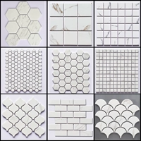 Простая мраморная рисунка мозаичная джаз байс рога