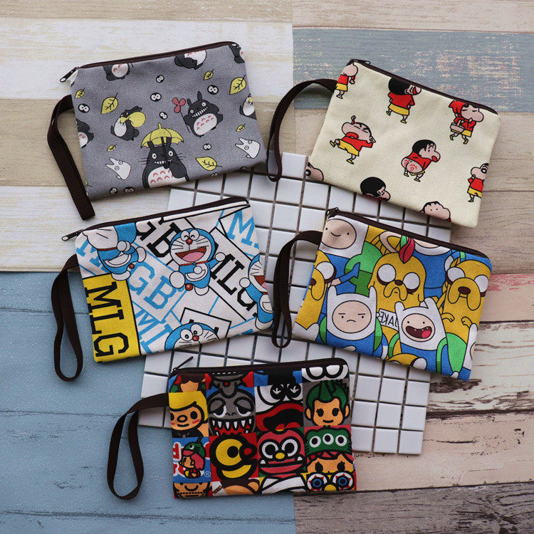 Cartoon Cloth Xiaoxin Simp Jingle Garfield Cheese My Neighbor Totoro Lazy Jun Danzi Zipper Mobile Phone Wrist Coin Purse Bag