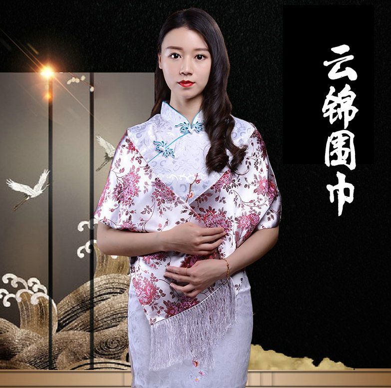Nanjing Yunjin scarf Chinese style features to send mother teacher silk scarf cloak men's and women's birthday party foreign affairs gifts