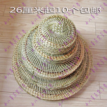 Steam Coop Grass Mat Round Bag Steamed Buns Mat Grass Mat Size Handcrafted Straw Curtain Subs Small Caged Bag Decorated With Full Size