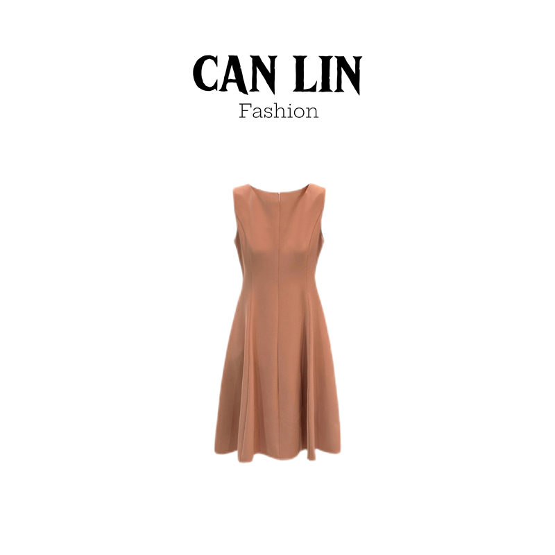 Canlin|Simple Korean Style Versatile Sleeveless Waist-Cinching Slimming A-Line Short Dress G213 Canlin|Simple Korean Style Versatile Sleeveless Waist-Cinching Slimming A-Line Short Dress G213