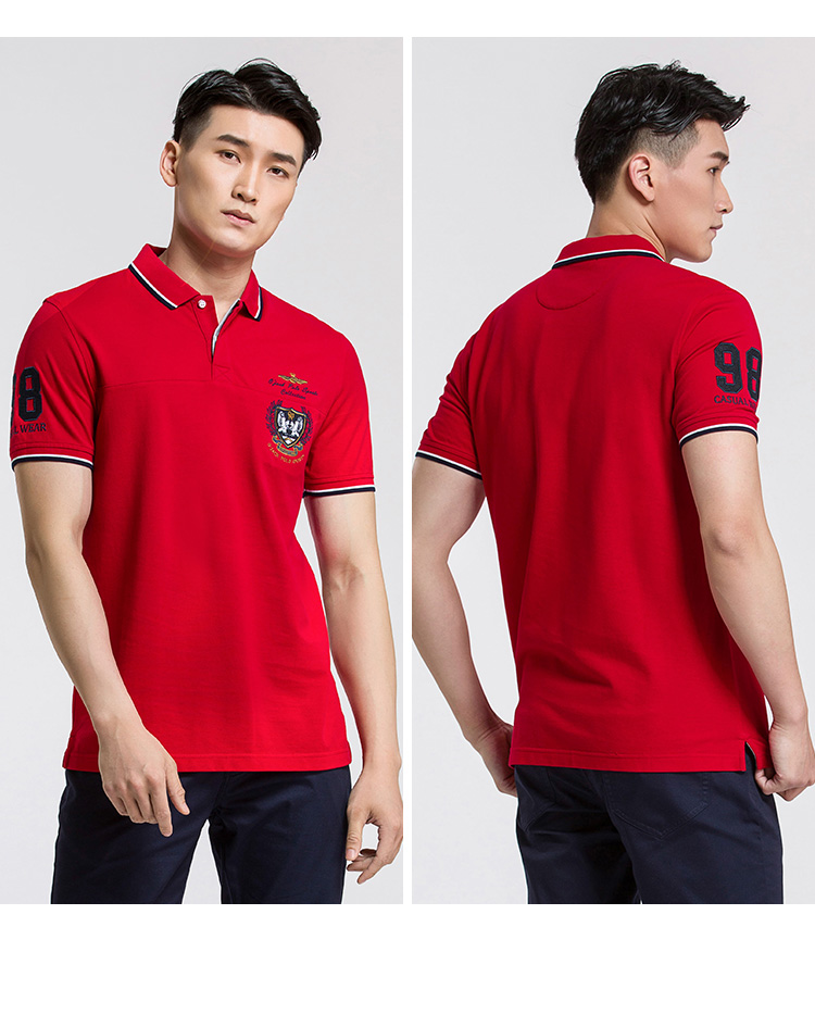 Onyje mùa hè màu rắn Paul ve áo cotton ngắn tay giản dị Áo thun mỏng nam thể thao Mỹ POLO aso polo