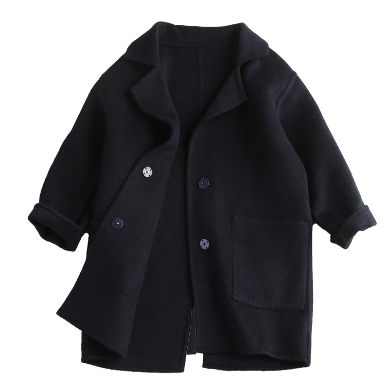 Boy's double - sided cashmere coat 2022 new children's double - sided wool - clothes girl's hair coat