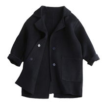 Boys double-sided cashmere coat 2020 autumn and winter new childrens double-sided woolen woolen coat girls woolen coat