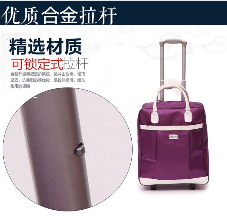 Túi du lịch xe đẩy túi vải nữ công suất lớn Túi nhỏ du lịch chống nước khoảng cách ngắn du lịch xách tay duffel túi