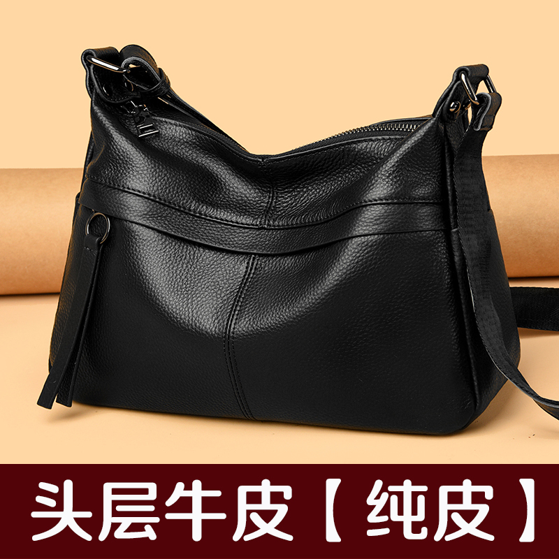 First-Layer Cowhide Leather Bag for Women 2026 New Crossbody Bag for Women Genuine Leather Large Capacity Middle-Aged Mother Shoulder Bag