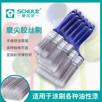 Talent glue handle paint brush 857 blue glue handle sharpened water-based brush cleaning brush extended hair nylon small brush 1-4 inches