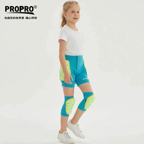 Детское лыжное защитное снаряжение, штаны, скейтборд для уличного катания, наколенники, комплект, защита при падении