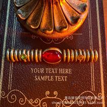 Year of the Zodiac Red Glazed Retro Antique Western Zhenbao Medieval European and American Threaded Egyptian Brooch Gift