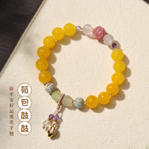 This Life Year Temple ~ Superfairy sweet and small fresh hand strings Manau Crystal Lotus New Chinese Temperament Scion