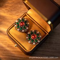 Mid-vintage European and American retro geometric hollow round glass pearl gift for the year of your birth year