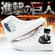 Tấn công vào đôi giày khổng lồ Li Weil COS lính graffiti vải canvas đôi cánh nam nữ miễn phí