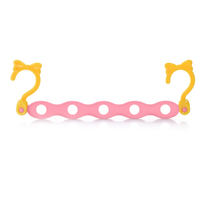 Cartoon baby five-in-a-row hanging baby storage hanger Children drying clothes hanging wardrobe cabinet space-saving plastic hanger