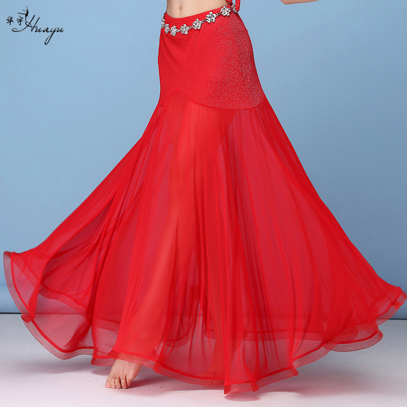 Belly dance lower body dress 2021 new summer practice suit sexy lower body dress clothing female beginner large skirt