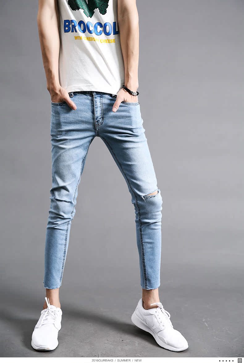 Jeans pour jeunesse pieds Slim GURBAKS en coton pour été - Ref 1485887 Image 29