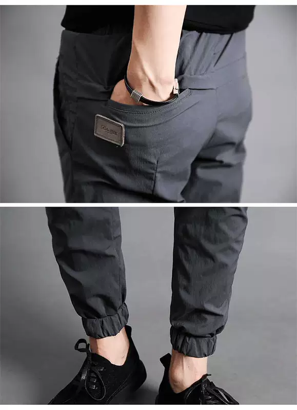 Quần Gurbaks phiên bản Hàn Quốc của quần yếm hip hop Quần lửng và quần nhung dày mới cho nam quần túi hộp nam