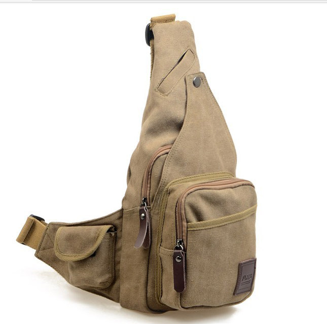 New Travel Men's Chest Bag Canvas Man Bag Casual Twill Bag Han Version Tide Fashion Small Bag Bag