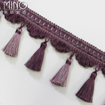 European style high-end curtain lace full plate accessories tassel small hanging ear fabric accessories splicing hanging ball bedroom living room