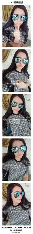 Ks studio xám ant retro hình học đa phương màu phim phân cực ếch gương nam và nữ kính râm kính áp tròng cận